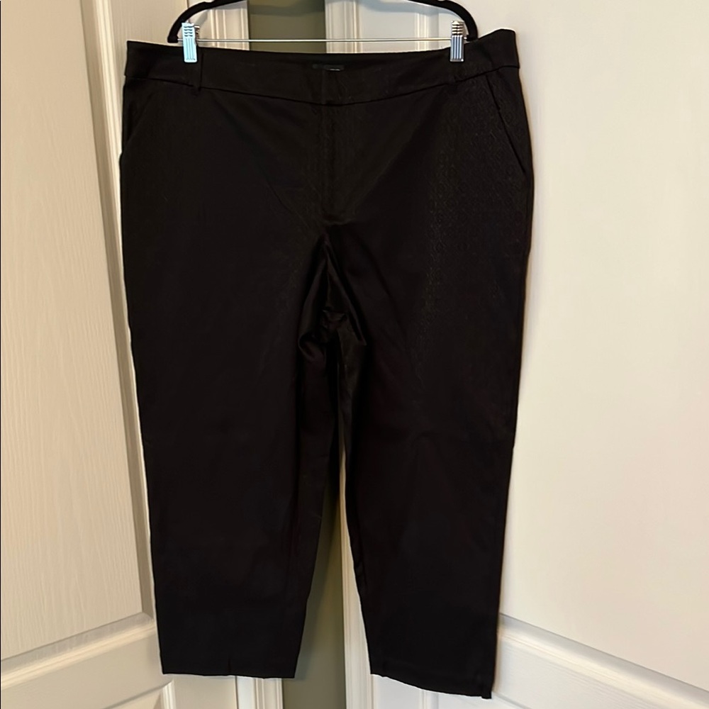 Lord & Taylor Jacquard Black Dress Pants 24W